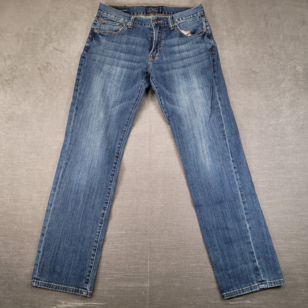 Lucky Brand 221 Original Straight Jeans Mens 30x31 Blue Denim Faded Classic